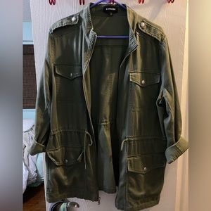 Express Army Green Military Style Jacket in a Large